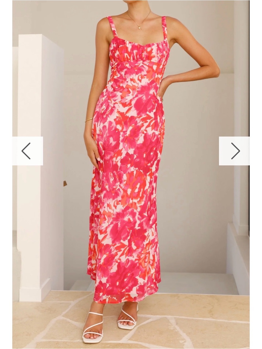 NWT Billy J Margo Maxi Dress - Pink/Red Floral